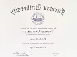furman certificate